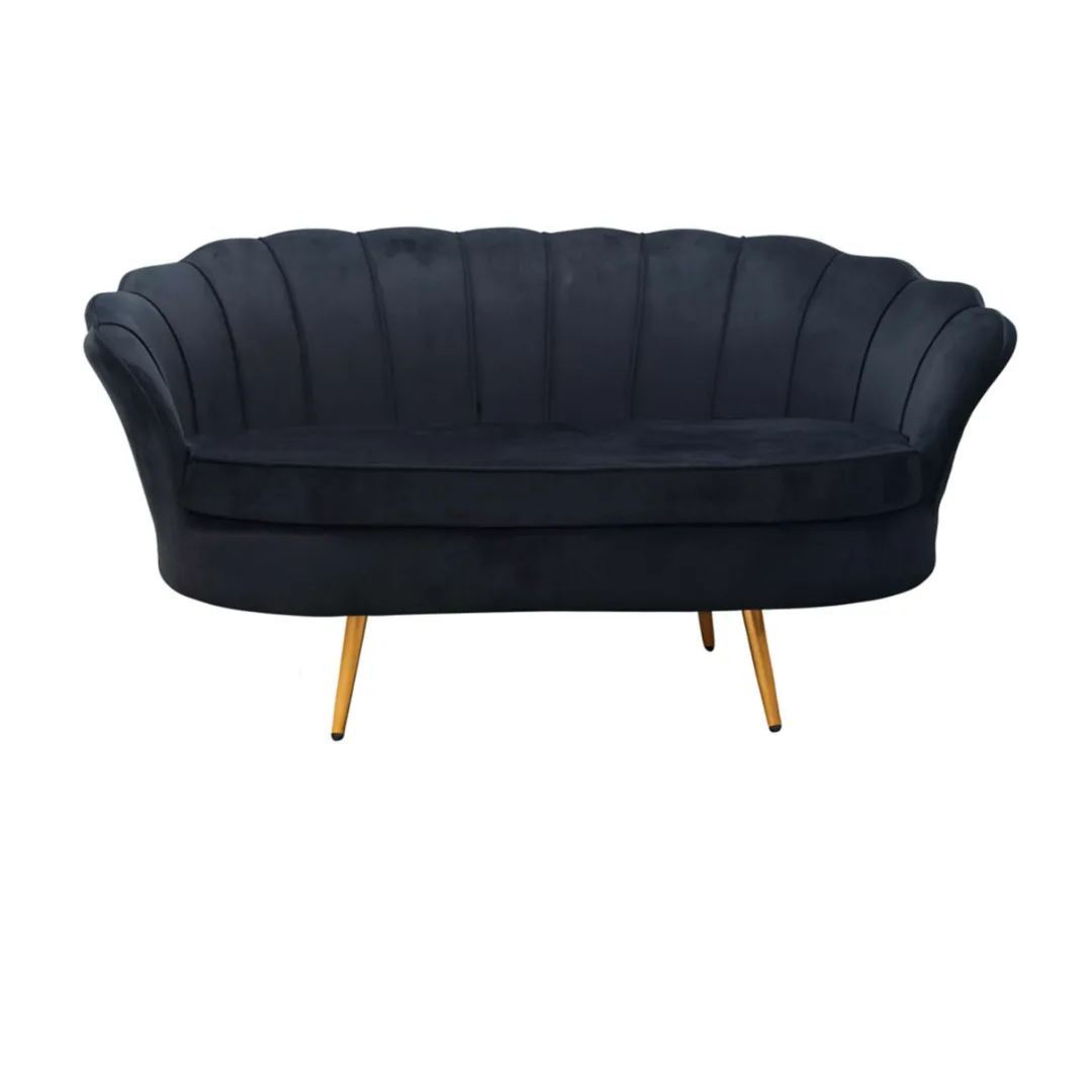 Sofa Corona 3 puestos Negro