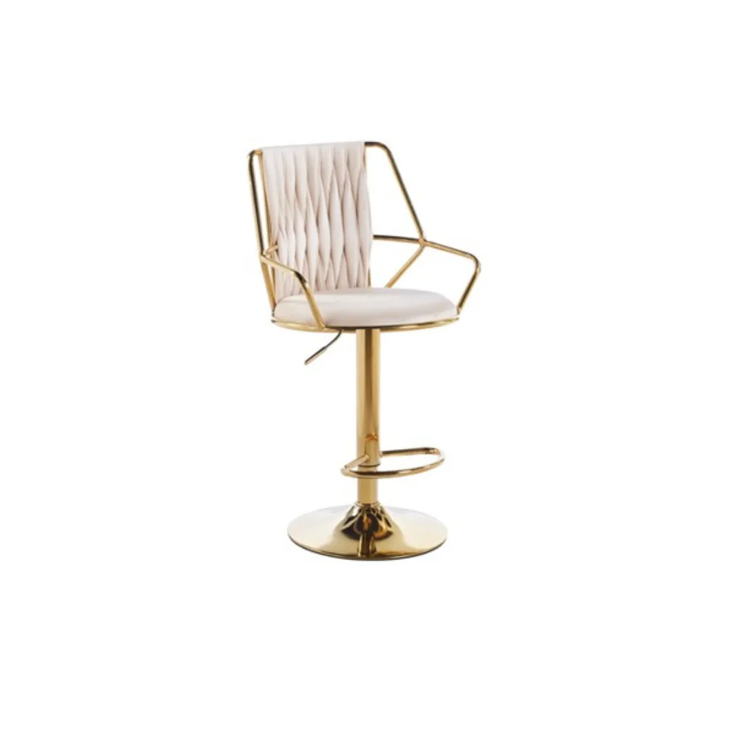 Taburete Regulable Aura Felpa Gold