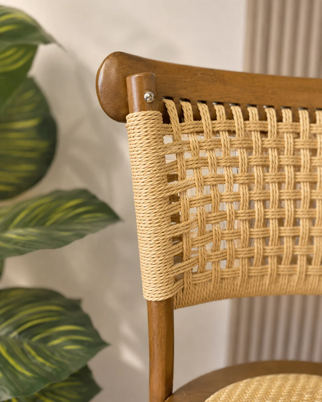 Taburete Crossback Yute Madera