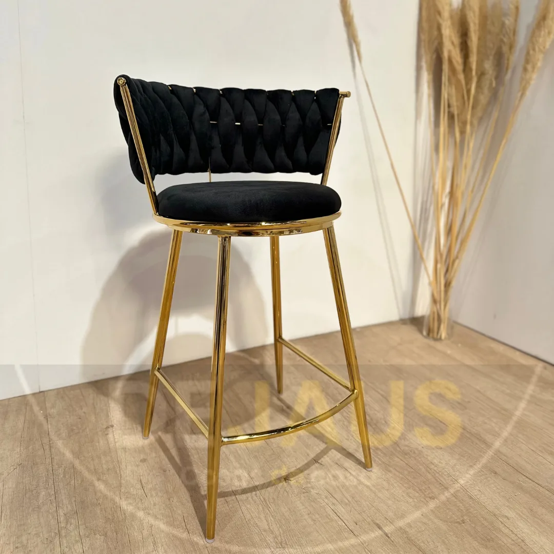 Taburete Mónaco Gold Fijo (66cm Altura al Piso)