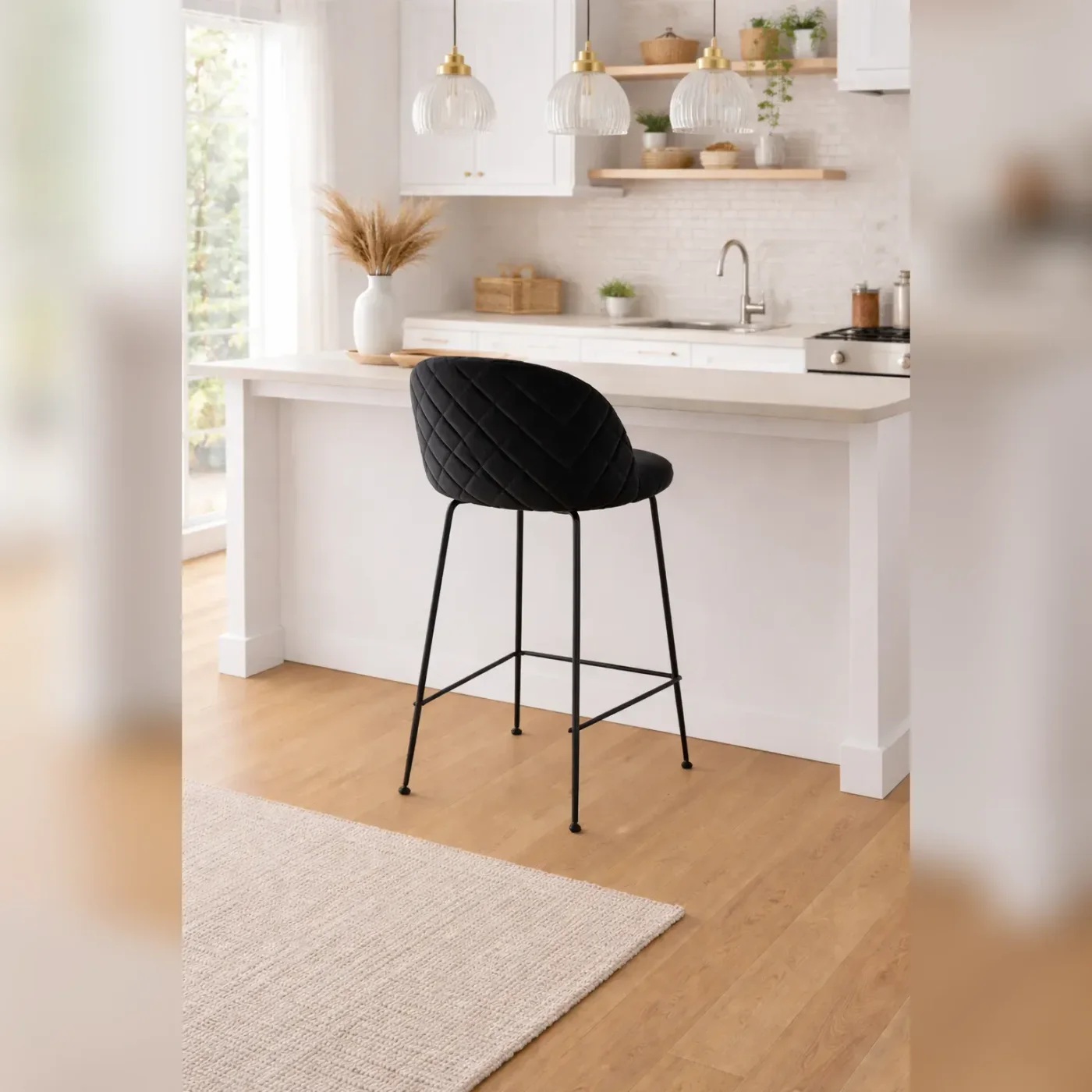 Taburete Tokio Felpa Black