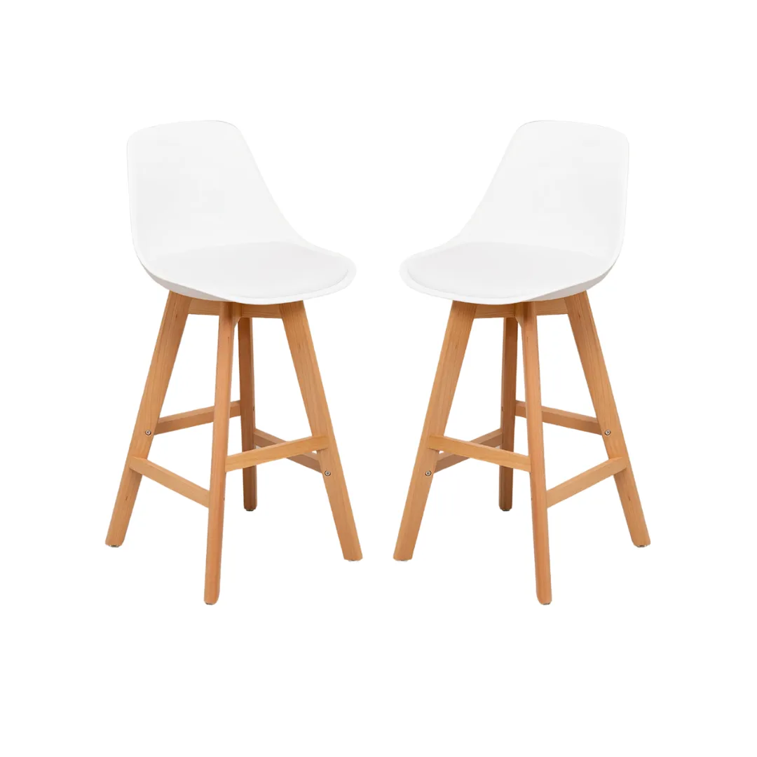 Taburete Tulip Set 2 Terraza o Comedor (64cm Altura Asiento)