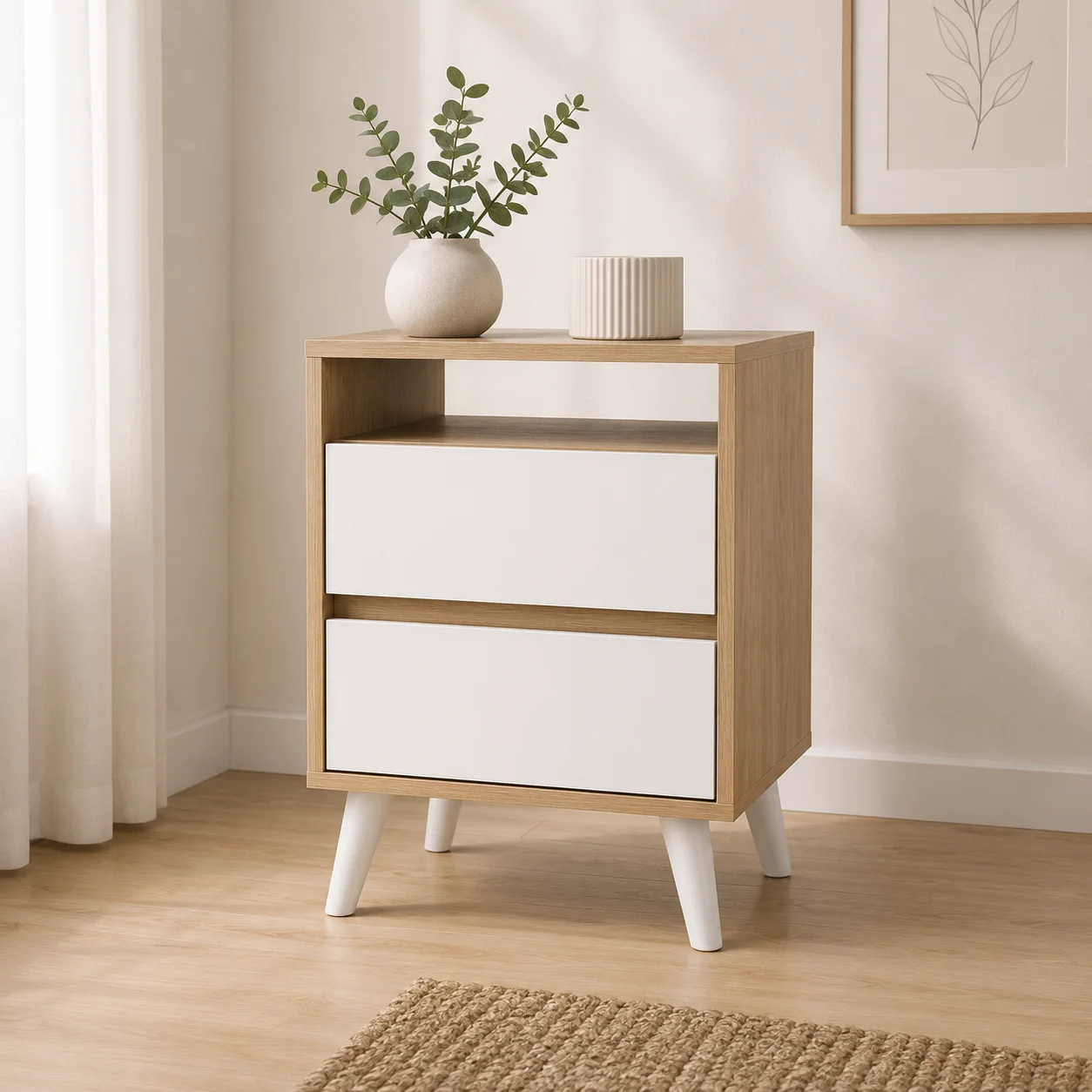 Velador Atacama Blanco Wood